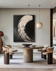 Multicolor Eclipse Flow Abstract Textured Canvas Art - Artwallpainting