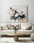 Multicolor Elegant Bloom Textured Canvas - Artwallpainting