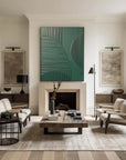 Multicolor Emerald Balance Textured Abstract Geometric Wall Art - Artwallpainting