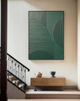 Multicolor Emerald Balance Textured Abstract Geometric Wall Art - Artwallpainting