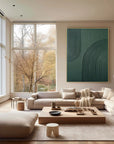 Multicolor Emerald Echoes Textured Abstract Canvas Art - Artwallpainting