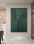Multicolor Emerald Echoes Textured Abstract Canvas Art - Artwallpainting