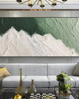 Multicolor Emerald Peaks - Abstract Textured Canvas Art - Artwallpainting