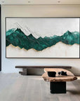Multicolor Emerald Peaks Textured Art - Artwallpainting