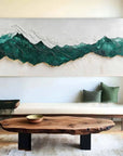 Multicolor Emerald Peaks Textured Art - Artwallpainting