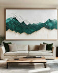 Multicolor Emerald Peaks Textured Art - Artwallpainting