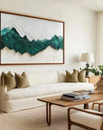 Multicolor Emerald Peaks Textured Art - Artwallpainting