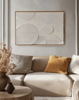 Multicolor Ethereal Balance-Modern Minimalist Light Beige Abstract Circular Block Wall Art - Artwallpainting