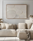 Multicolor Ethereal Balance-Modern Minimalist Light Beige Abstract Circular Block Wall Art - Artwallpainting