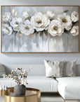 Multicolor Ethereal Blossoms-Modern Hand-Painted Rose Textured Wall Art - Artwallpainting