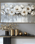 Multicolor Ethereal Blossoms-Modern Hand-Painted Rose Textured Wall Art - Artwallpainting