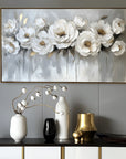 Multicolor Ethereal Blossoms-Modern Hand-Painted Rose Textured Wall Art - Artwallpainting