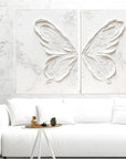 Multicolor Ethereal Butterfly Diptych Set Of 2 - Artwallpainting