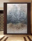 Multicolor Ethereal Rain-Modern Texture Particle Relief Abstract Wall Art - Artwallpainting