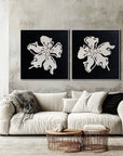 Multicolor Floral Elegance Diptych Art - Artwallpainting