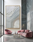 Multicolor Flow Of Serenity Neutral Abstract Wall Art - Artwallpainting