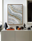 Multicolor Flowing Layers Textured Abstract Wall Art - Artwallpainting