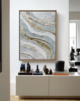 Multicolor Flowing Layers Textured Abstract Wall Art - Artwallpainting