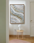 Multicolor Flowing Layers Textured Abstract Wall Art - Artwallpainting