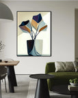Multicolor Folded Petals-Geometric Abstract Flower Decorative Wall Art - Artwallpainting