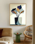 Multicolor Folded Petals-Geometric Abstract Flower Decorative Wall Art - Artwallpainting