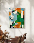 Multicolor Fragmented Harmony - Hand-Painted Geometric Abstract Oil Painting - Artwallpainting