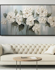 Multicolor Garden Elegance-Wabi-Sabi Style Hand-Painted Morandi Color Series Floral Texture Wall Art - Artwallpainting