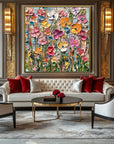 Multicolor Garden Melody - Floral Canvas - Artwallpainting
