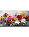 Multicolor Garden Symphony - Colorful Textured Wall Art For Modern Decor - Artwallpainting