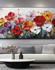 Multicolor Garden Symphony - Colorful Textured Wall Art For Modern Decor - Artwallpainting