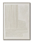 Multicolor Geometric 3D Textured Painting - Silent Structure - Artwallpainting