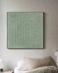 Multicolor Geometric Textured Canvas Wall Art In Blue-Green - Artwallpainting