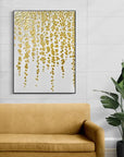 Multicolor Gold Leaf Textured Abstract Oil Painting - Modern Luxury Wall Art - Artwallpainting