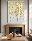 Multicolor Gold Leaf Textured Abstract Oil Painting - Modern Luxury Wall Art - Artwallpainting