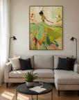 Multicolor Grace In Motion - Hand-Painted Textured Ballerina Oil Painting - Artwallpainting