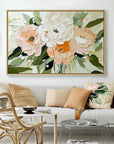Multicolor Graceful Bloom-Horizontal Hand-Drawn Flower Cluster Texture Wall Art - Artwallpainting