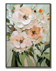Multicolor Graceful Bloom-Horizontal Hand-Drawn Flower Cluster Texture Wall Art - Artwallpainting
