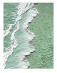 Multicolor Green And Ocean Shoreline Textured Canvas Art - Artwallpainting