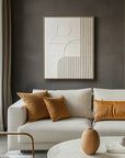 Multicolor Harmonic Duality-Modern Minimalist Art Featuring Arcs And Lines On A Double-Sided Wall - Artwallpainting