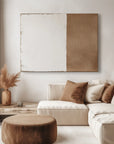 Multicolor Harmony In Contrast-Minimalist Wabi-Sabi Two-Color Block Hand-Painted Wall Art - Artwallpainting