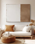 Multicolor Harmony In Contrast-Minimalist Wabi-Sabi Two-Color Block Hand-Painted Wall Art - Artwallpainting