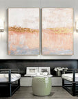 Multicolor Horizon Abstract Painting Set Of 2 - Artwallpainting