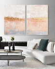 Multicolor Horizon Abstract Painting Set Of 2 - Artwallpainting