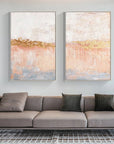 Multicolor Horizon Abstract Painting Set Of 2 - Artwallpainting