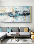 Multicolor Island Storm-Distant Horizon Abstract Texture Wall Art - Artwallpainting