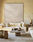 Multicolor Large Beige Abstract Canvas Painting - Artwallpainting