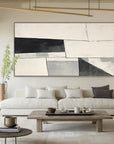 Multicolor Large Grey Beige Canvas Abstract Painting - Artwallpainting