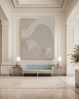 Multicolor Large Minimalist Canvas Art - Neutral Toned Geometric Textured Wall Art - Artwallpainting