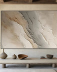 Multicolor Large Wabi-Sabi Style Brown Wall Painting - Artwallpainting