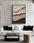 Multicolor Layered Earth Tones Textured Wall Art - Minimalist Abstract Canvas - Artwallpainting